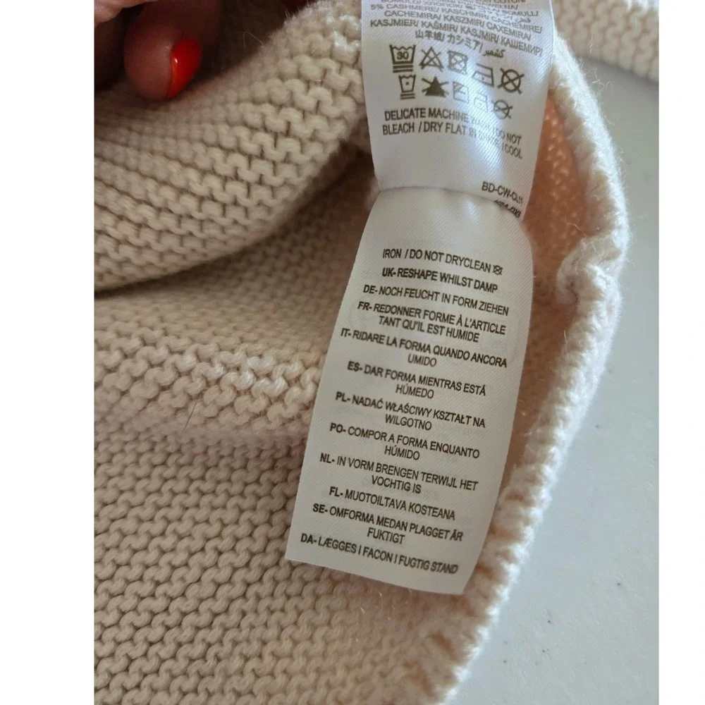Baby Boden 18-24 Months Cardigan Sweater Toddler Girls Cream Pointelle